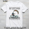 Kiteboarding Surfer Old Man in His Sixties Water Sports T Shirt