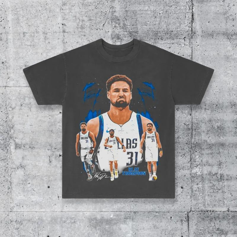Klay Thompson Dallas M Streetwear Basketball Heavyweight T-Shirt, Klay Thompson Vintage T-Shirt, Gift for Women and Man Unisex T-Shirt
