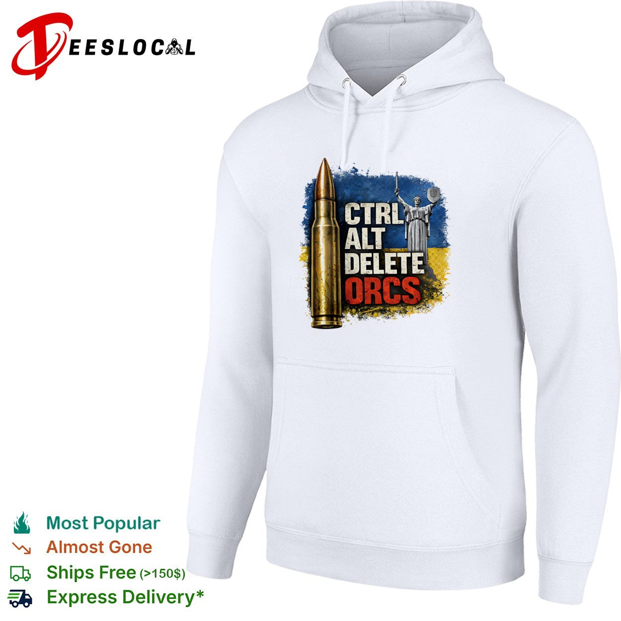 Ctrl Alt Delete Orcs Ukraine Motherland Monument Bullet shirt