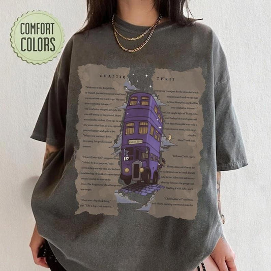 Knight Bus shirt, Bookish Magic World Shirt, Subtle Booklover Read Fantasy, Bookworm Fandom Merch, Book Nerd, Booktok,...