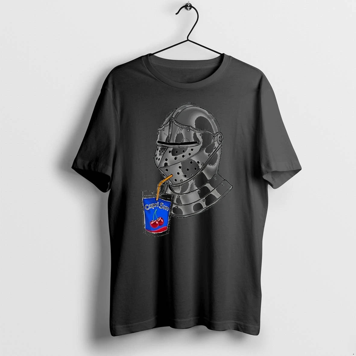 Knight Drinking Capri Sun Medieval Armor Tshirts Sweater