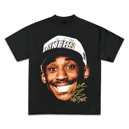 Kobe Bryant Big Face Shirt Vintage Inspirational Basketball Graphic Tee Shirt Motivational Sports Shirt for Men Women...