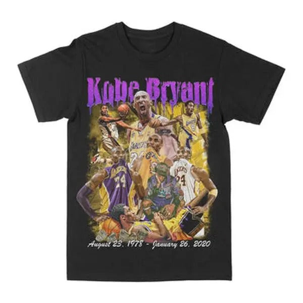 Kobe Bryant Dates Graphic Tee | Vintage Tee Graphic T-Shirt Sweatshirt Hoodie | Sport Tee - Gift For Fan