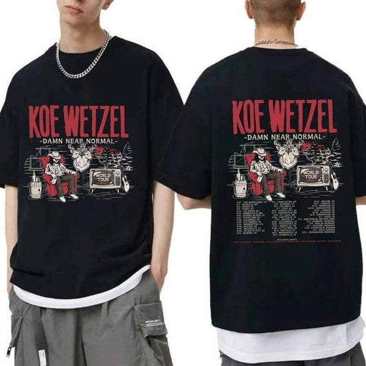 Koe Wetzel - Damn Near Normal World Tour 2024 Shirt, Koe Wetzel Fan Shirt