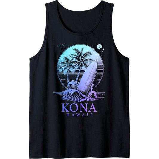 Kona Hawaii Hawaiian Surf Vintage Surfing Surfer Tank Top MADE IN USA