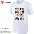 Korea cat breeds faces chart Ragdoll Siamese Sphynx British Shorthair shirt