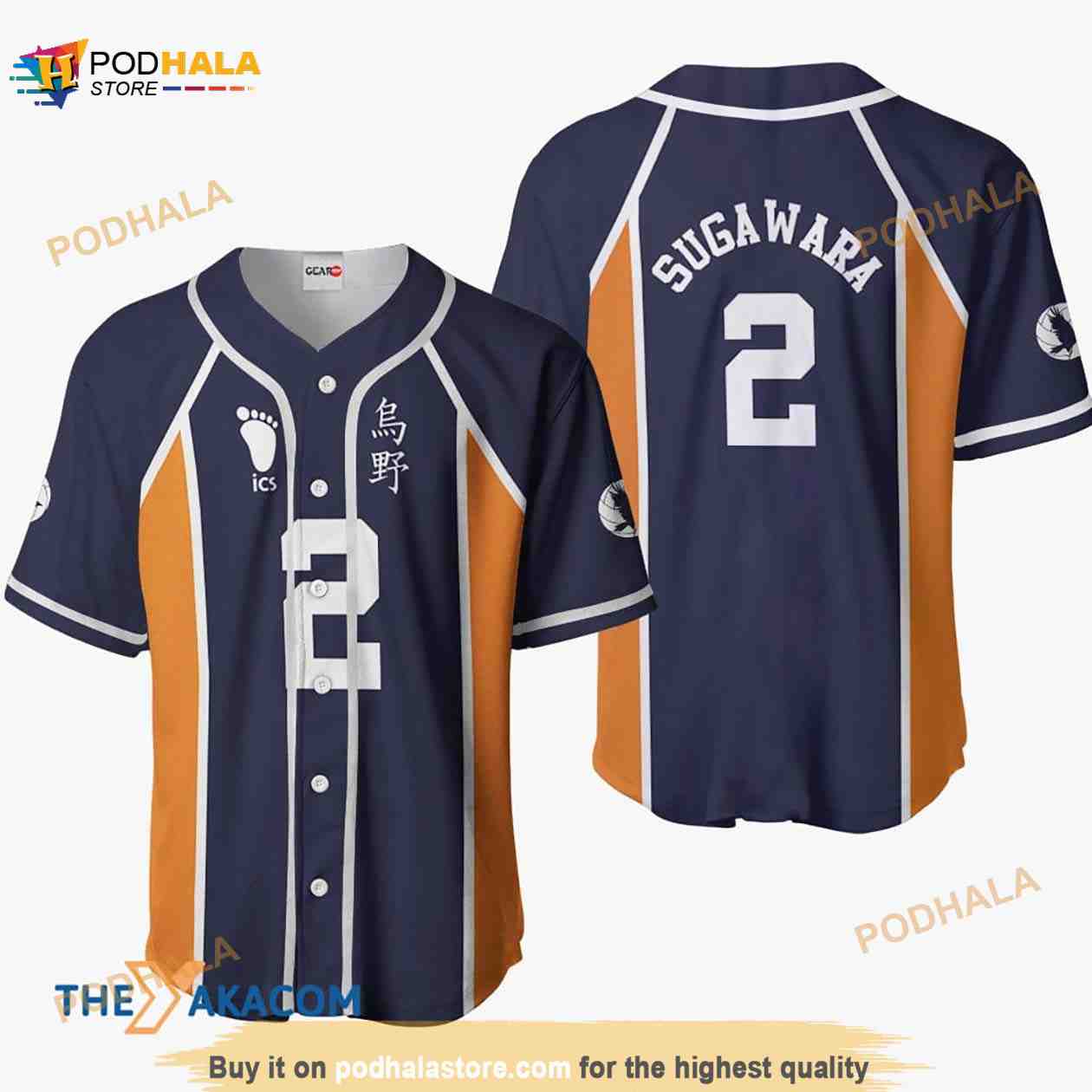 Koushi Sugawara Haikyuu Anime 3D Baseball Jersey Shirt For Fans