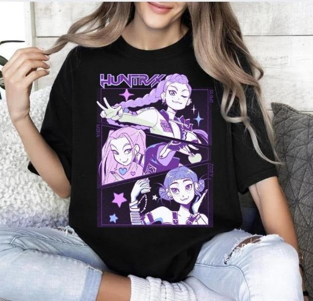 Kpop Demon Hunters Shirt, Jinu Manga Shirt, Korean Pop Lover Gift, Kpop Huntrix Shirt, Demon Hunter , Saja Girls Fan Unisex and Kid