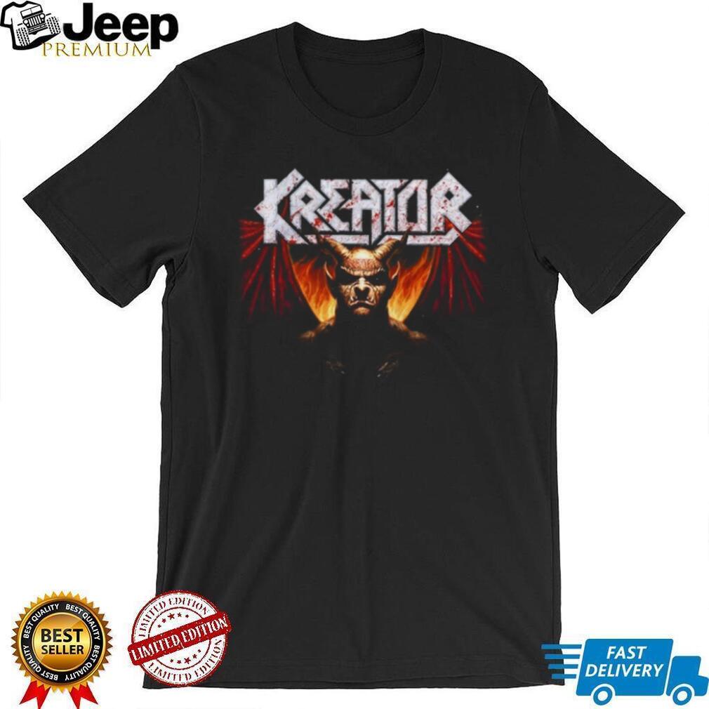 Kreator Band Demon Fire Wings Heavy Metal Graphic T Shirt