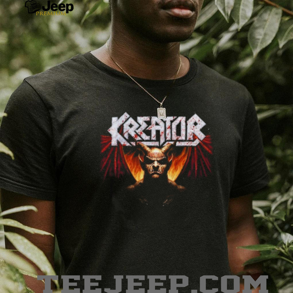 Kreator Band Demon Fire Wings Heavy Metal Graphic T Shirt