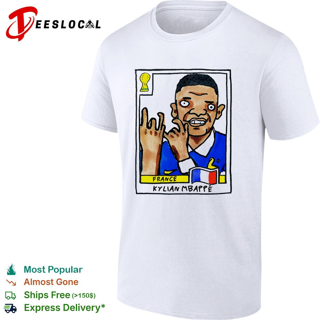 Kylian Mbappé France soccer player funny pose collectible card shirt