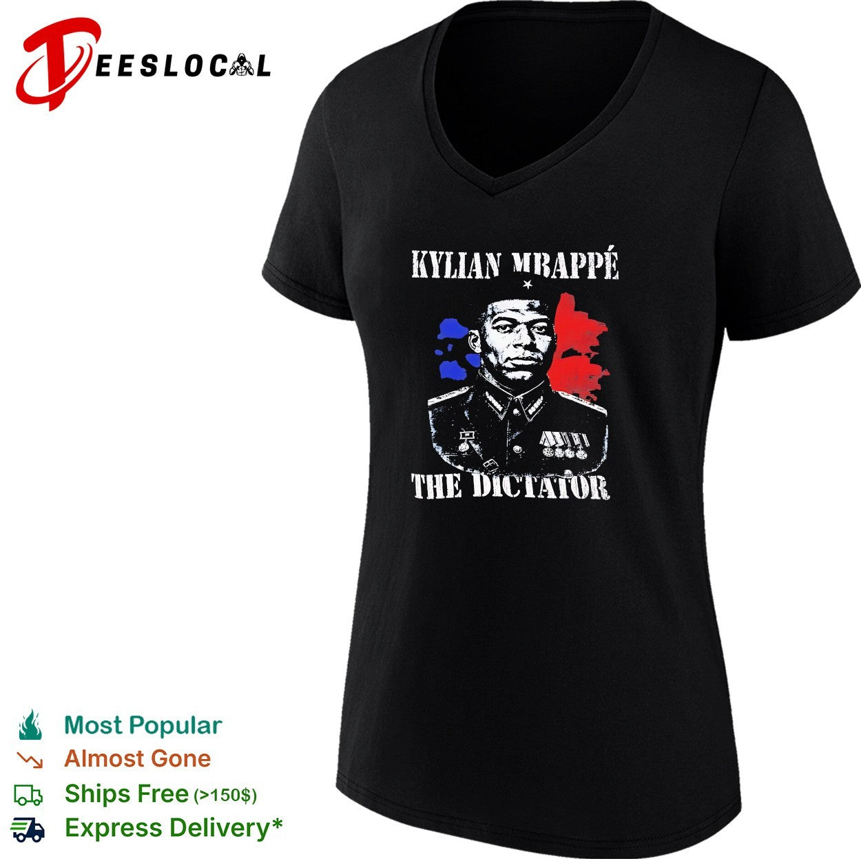 Kylian Mbappe the dictator military uniform meme shirt