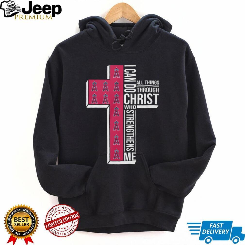 LA Angels Religious Baseball Shirt Bible Verse Cross Graphic Tee