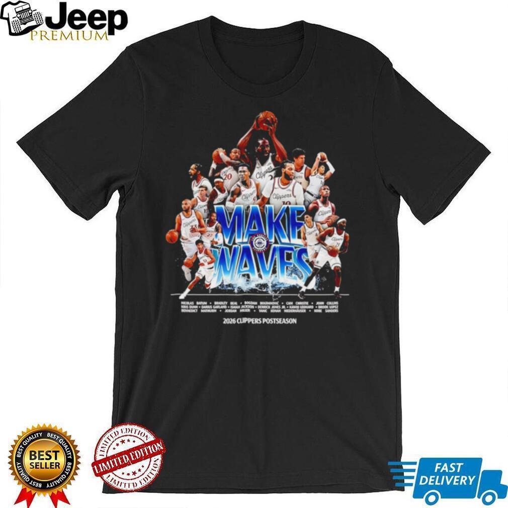 LA Clippers 2026 Postseason Make Waves Team Roster T Shirt