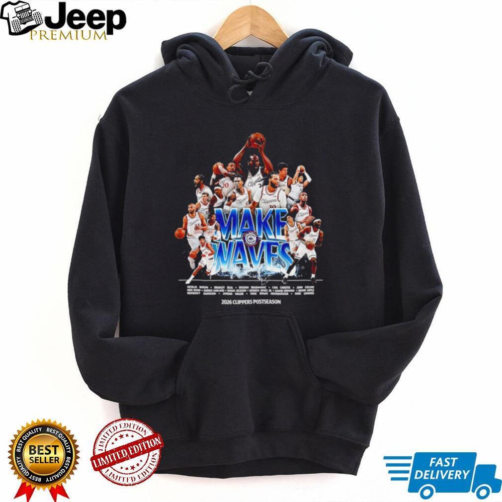 LA Clippers 2026 Postseason Make Waves Team Roster T Shirt