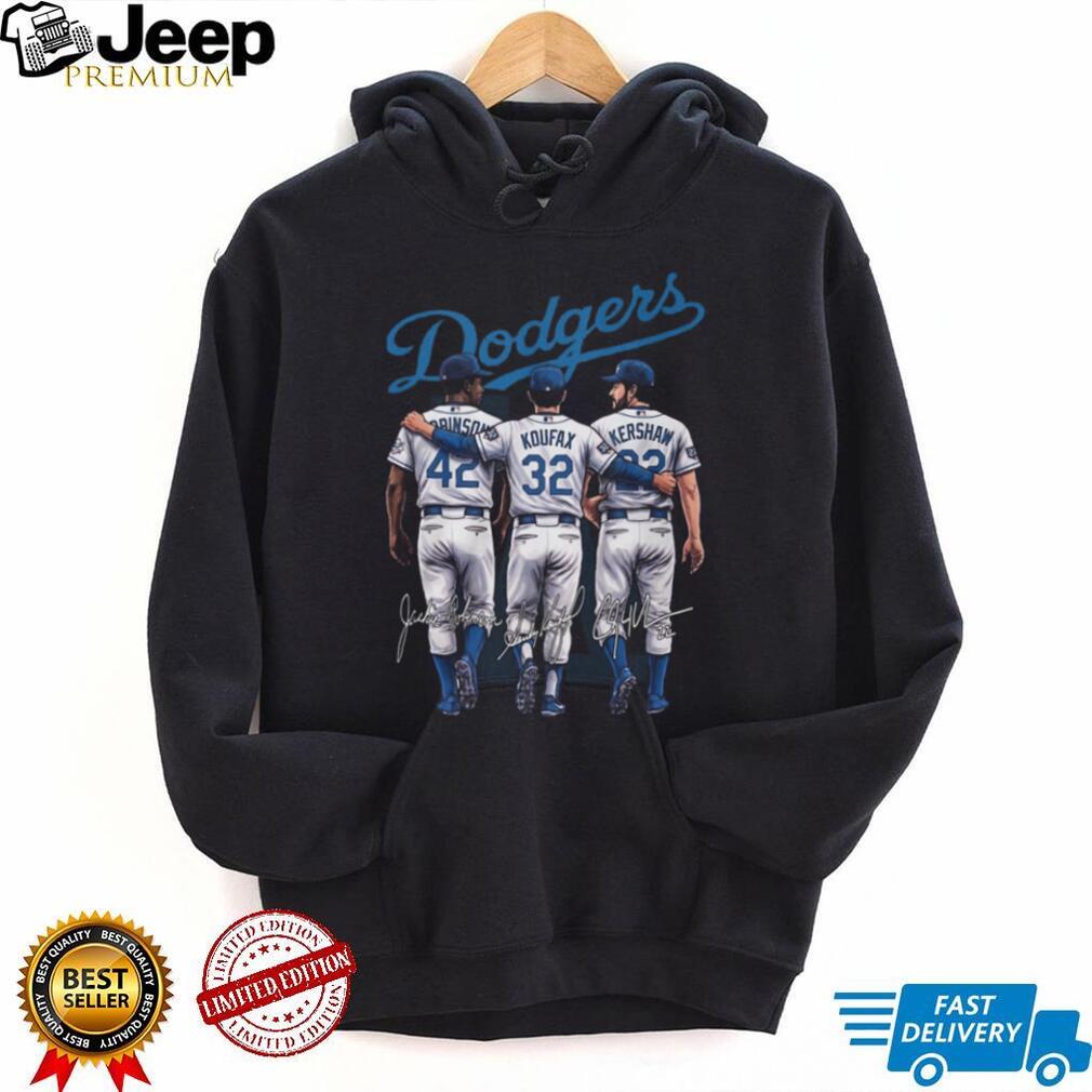 LA Dodgers Pitching Legends Jackie Robinson Koufax Kershaw T Shirt