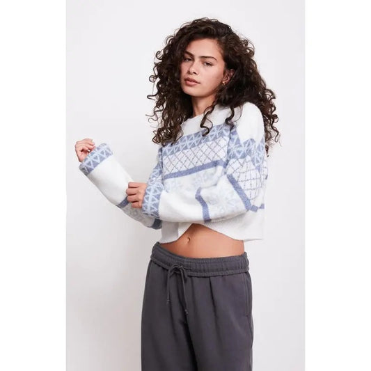 LA Hearts Women's Fair Isle Sweater