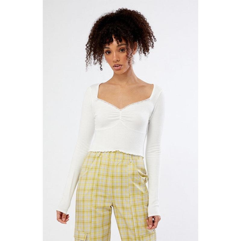 LA Hearts Women's Lacey Day Sweater Top