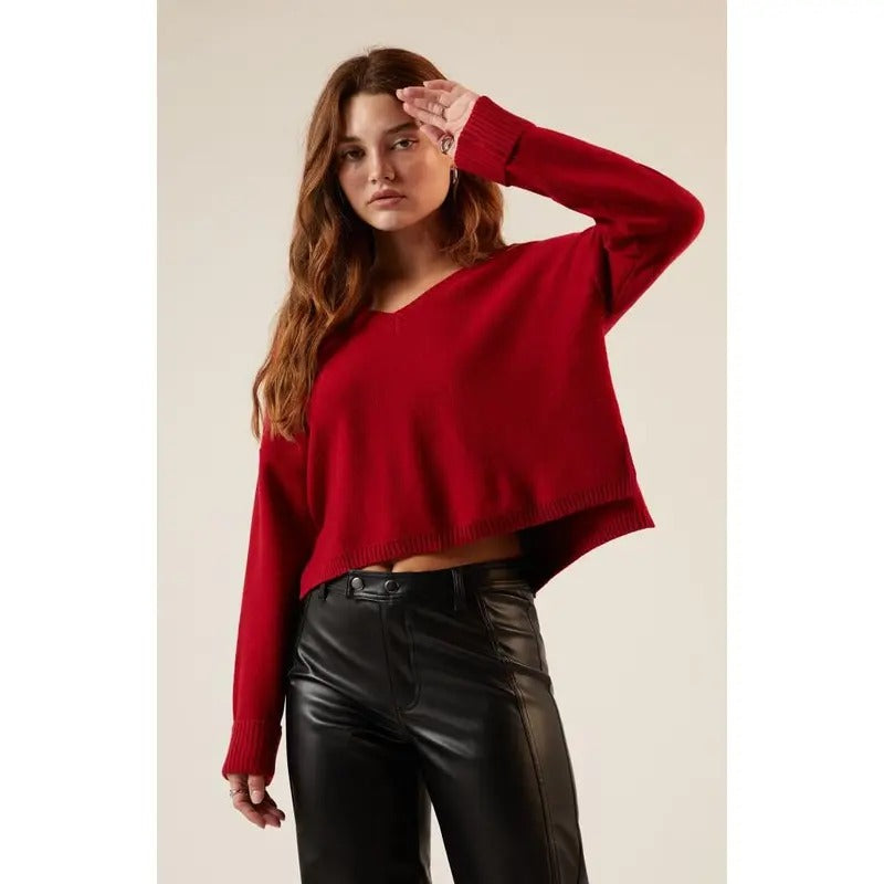 LA Hearts Women's Renata V-Neck Sweater T-Shirts, Hoodie, Sweatshirt | WearSparks.com