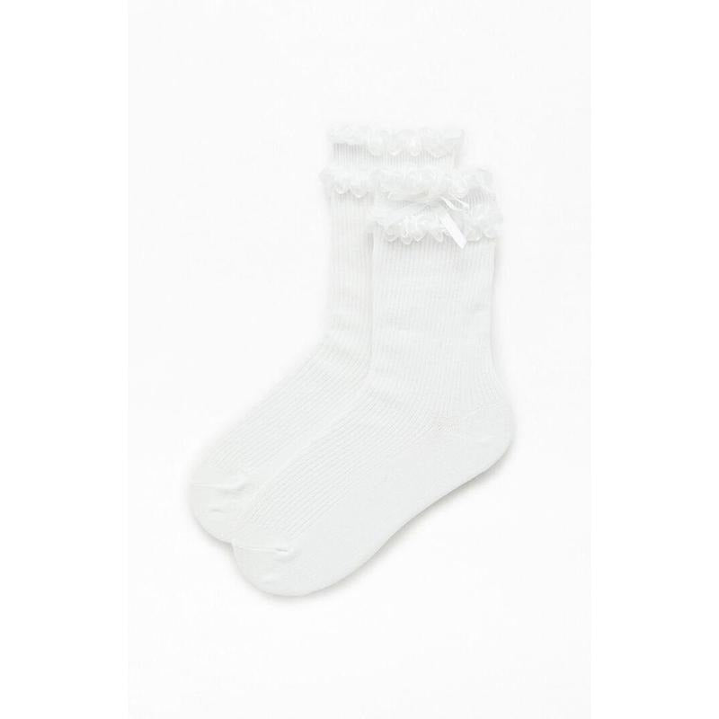 LA Hearts Women's Ribbed Ruffle Bow Crew Socks T-Shirts, Hoodie, Sweatshirt | WearSparks.com
