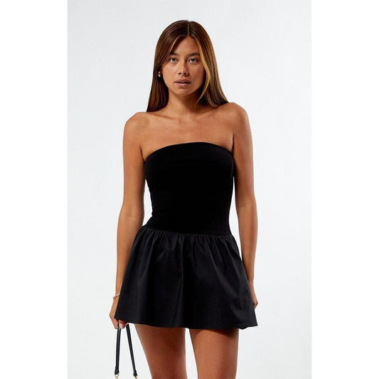 LA Hearts Women's Strapless Drop Waist Mini Dress