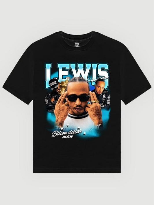 LEWIS HAMILTON Vintage Graphic T-shirt, T-shirt for men & Women, Graphic Tee, Womenswear Cotton Top Shortsleeve