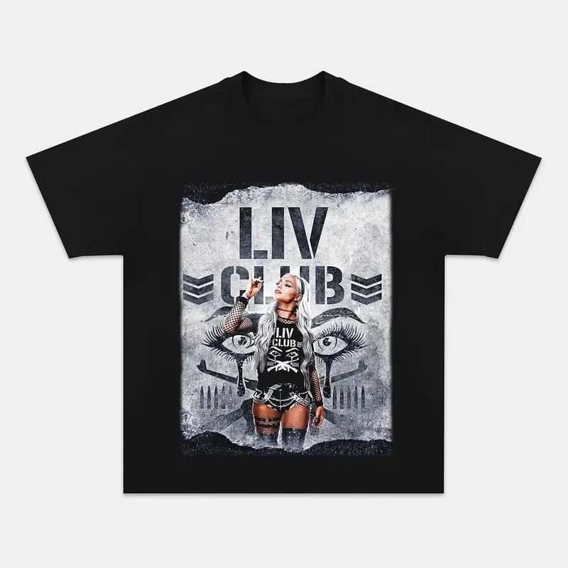 LIV MORGAN R1 TEE, Wrestling Tee, WWE Tee, Wrestling Gift, Sports Shirt, Boxer Tee, Workout T-shirt, Gift for Him Gift For Her Hoodie Sweatshirt Crewneck Cotton  Menswear Top Streetwear