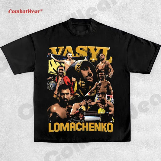 LOMACHENKO V2 TEE ,Boxing T-shirt, Fighter Tee, Boxer Shirt, Sports Shirt, Boxing Merch, Vintage Boxing Tee, Graphic Boxing Champ T-Shirt Crewneck Clothing Streetwear  Menswear Tshirt