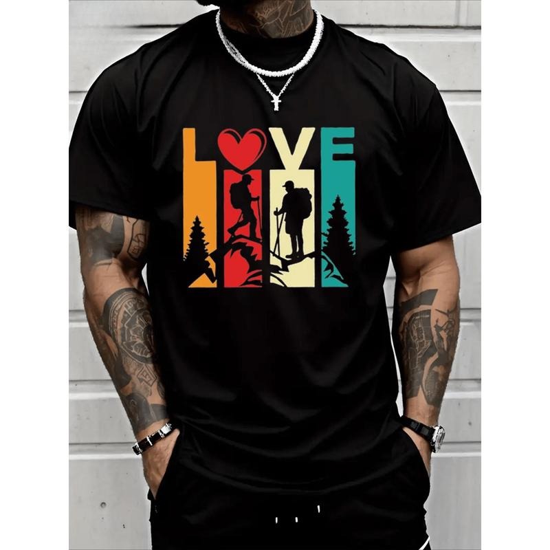 LOVE Backpacker Backpack T-Shirt Cotton T Shirt Made in USA