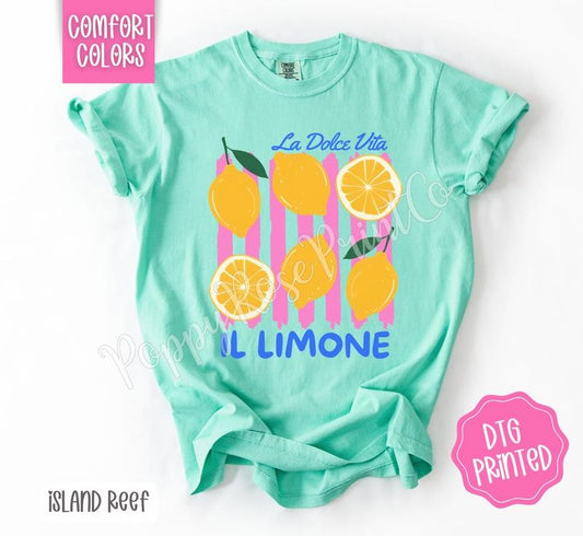 La Dolce Vita Comfort Colors Tshirt, Coastal Preppy Shirt, Graphic Tee for Women