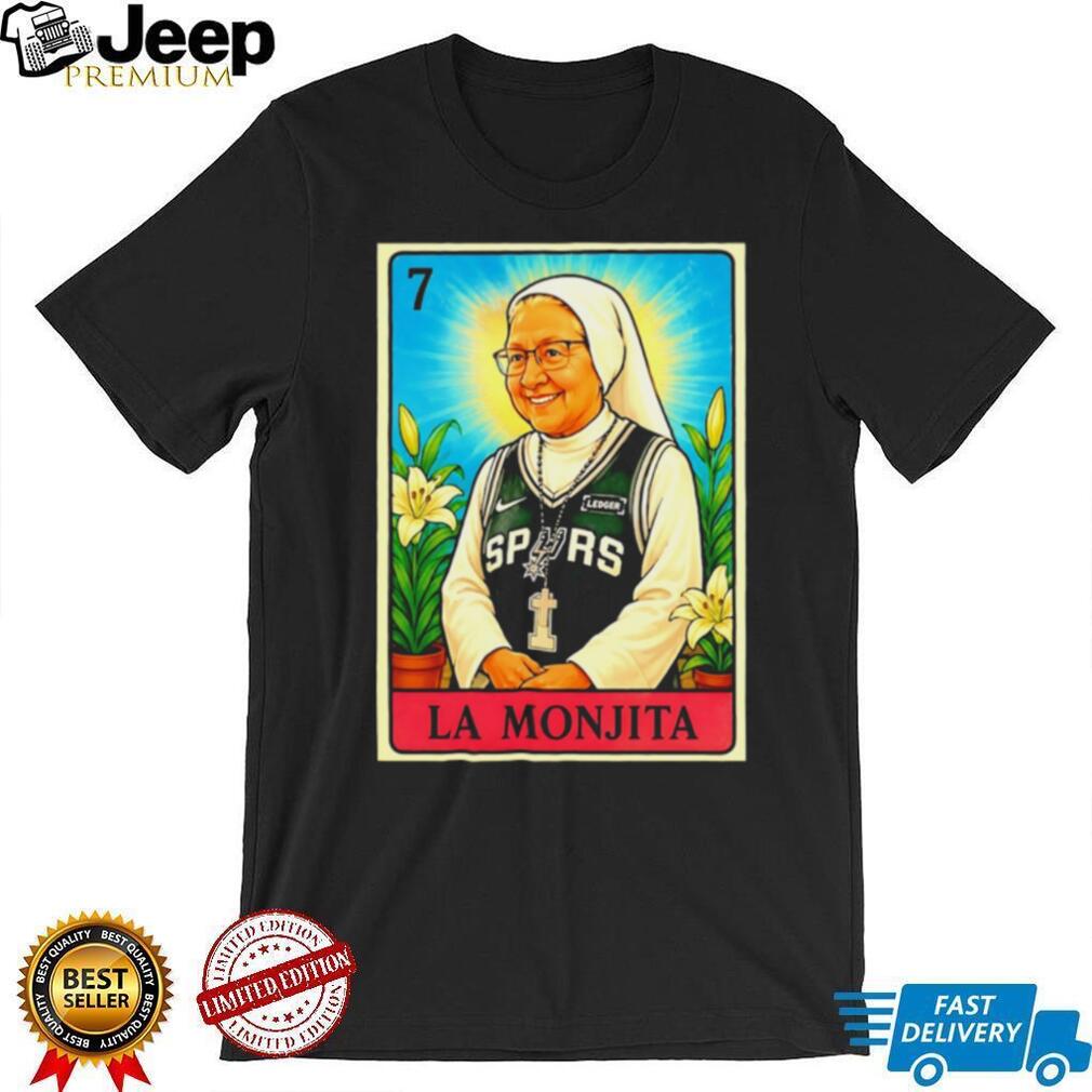 La Monjita San Antonio Spurs Nun Lottery Card Graphic T Shirt