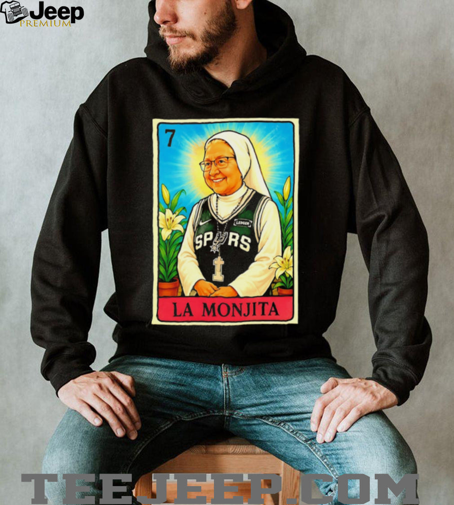 La Monjita San Antonio Spurs Nun Lottery Card Graphic T Shirt