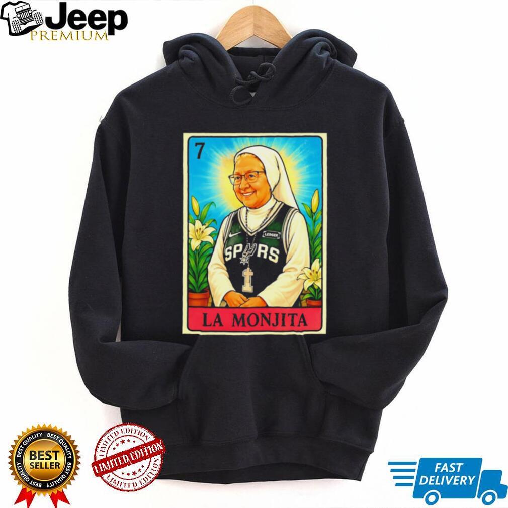 La Monjita San Antonio Spurs Nun Lottery Card Graphic T Shirt