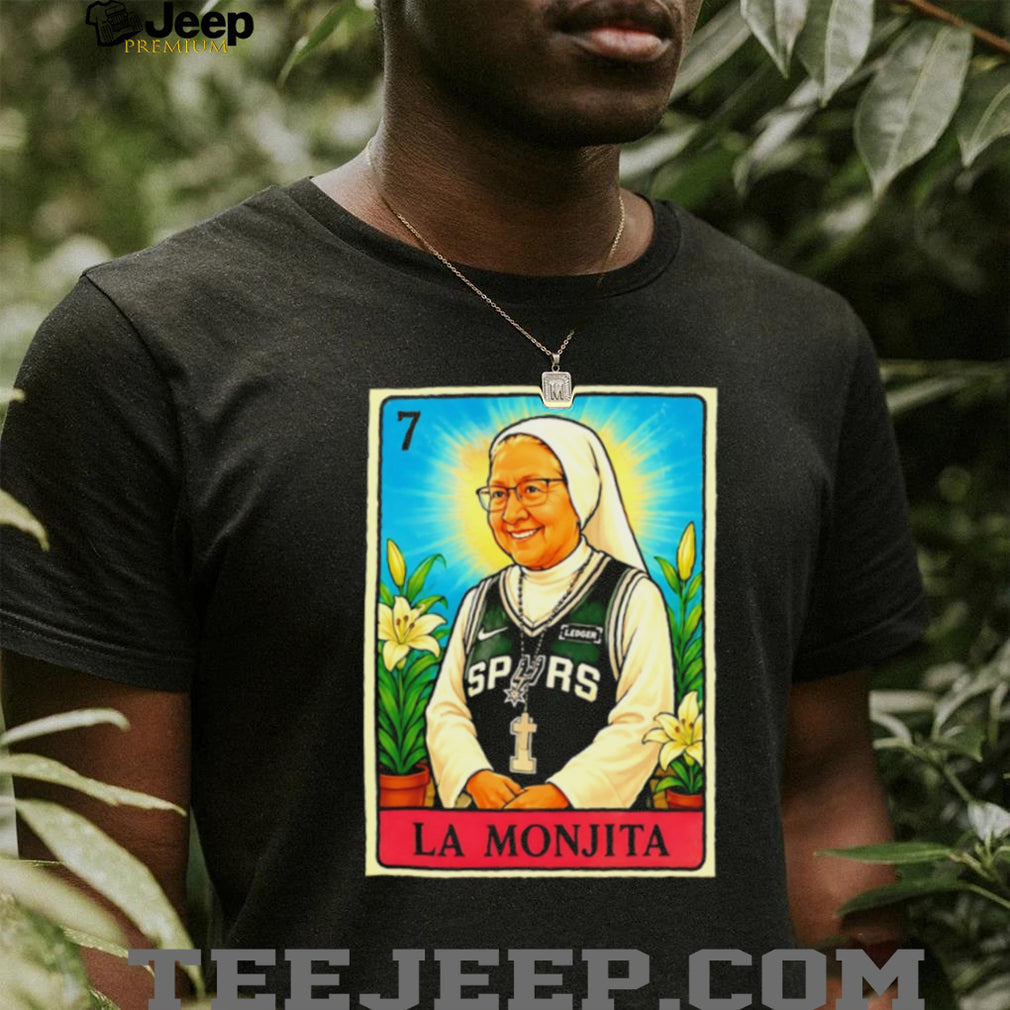 La Monjita San Antonio Spurs Nun Lottery Card Graphic T Shirt