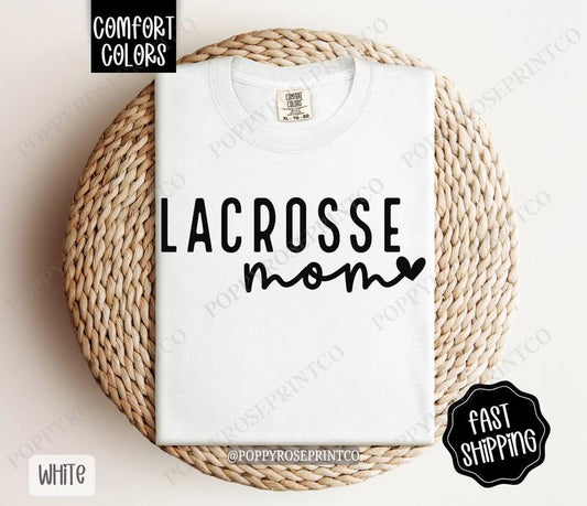 Lacrosse Comfort Colors Tshirt, Sports Mom Tee, Lacrosse Mom Women's Tshirt