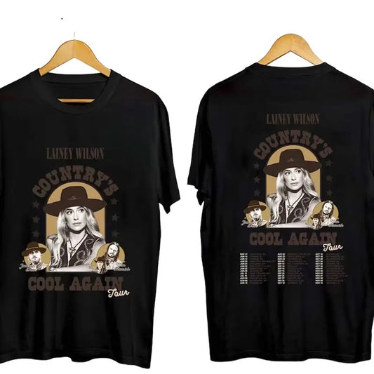 Lainey Wilson Country's Cool Again Tour 2024, Lainey Wilson Fan T-Shirt S-3XL