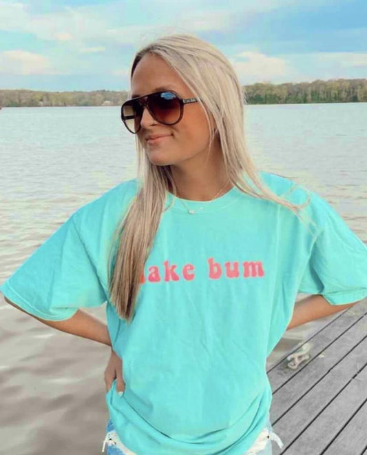 Lake Bum Shirt, Comfort Colors t-shirt, Summer Shirt, Lake T-shirt, Unisex Cotton Casual Shirt Fabric Top Womenswear Oversized