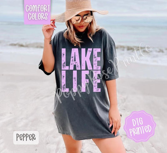 Lake Life Comfort Colors Shirt, Cute Summer Tshirt, Trendy Beach Tee, Gift for Her