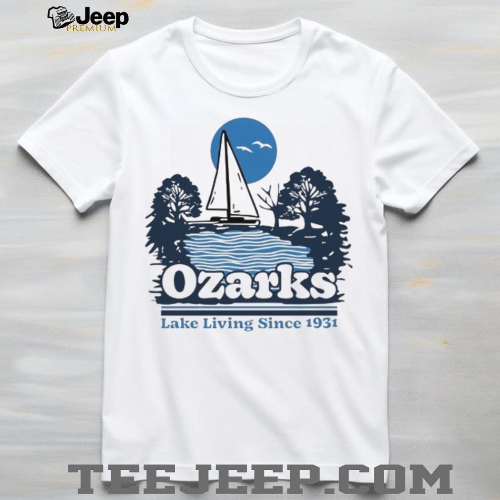 Lake Ozarks Living Since 1931 Vintage Sailboat Graphic T Shirt
