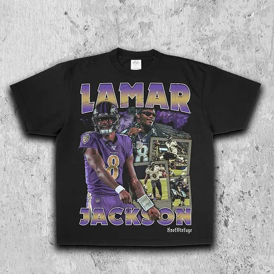 Lamar Jackson Tee | Vintage Tee | Men's Graphic T-Shirt | Gift For Fan