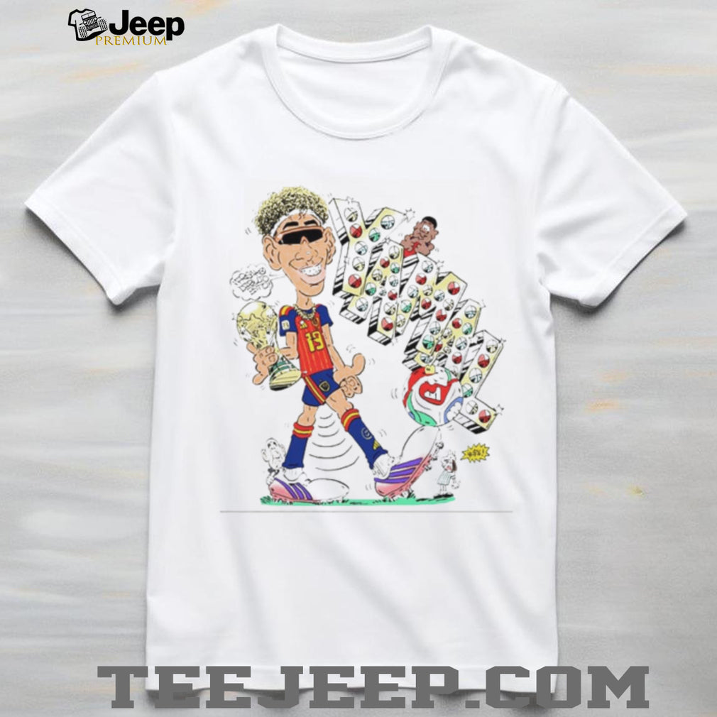 Lamine Yamal No 19 Spain National Football Team Caricature shirt