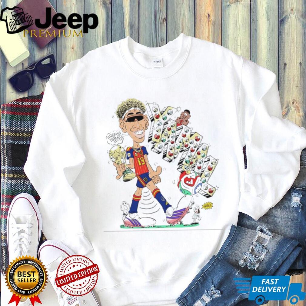 Lamine Yamal No 19 Spain National Football Team Caricature shirt