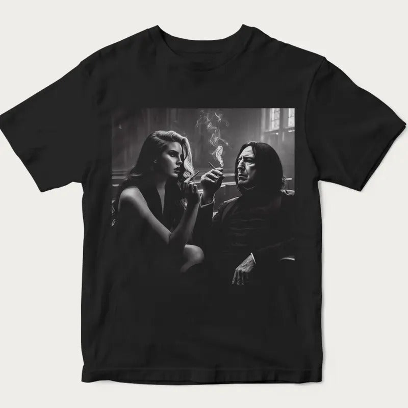 Lana Hanging Out with Severus Snape Vintage T-Shirt - Unisex Harry Potter Funny Tee - Cotton, Menswear
