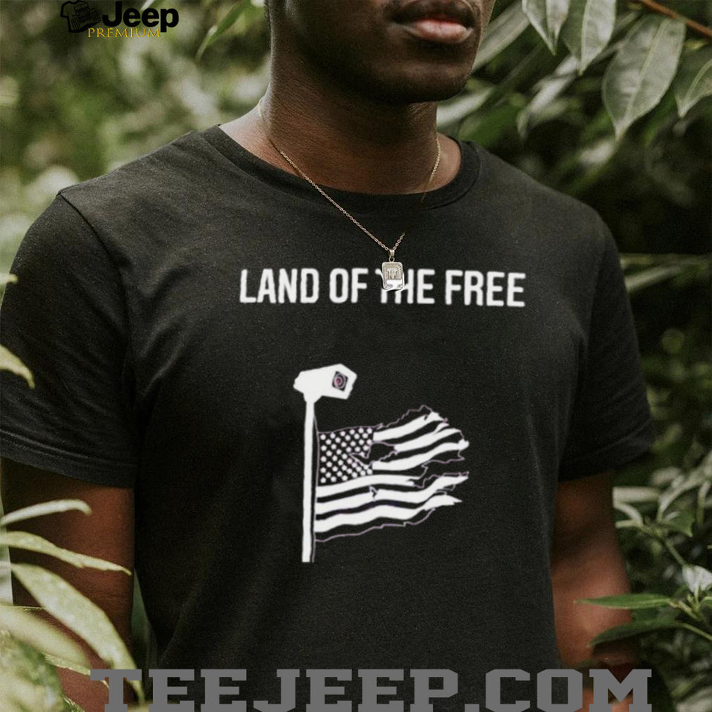 Land of the Free Surveillance State American Flag shirt