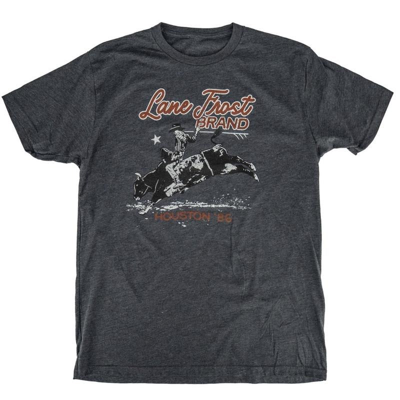 Lane Frost Houston T Shirt, Vintage Rodeo Graphic Tee, Western Cowboy Classic Outfit R07DM