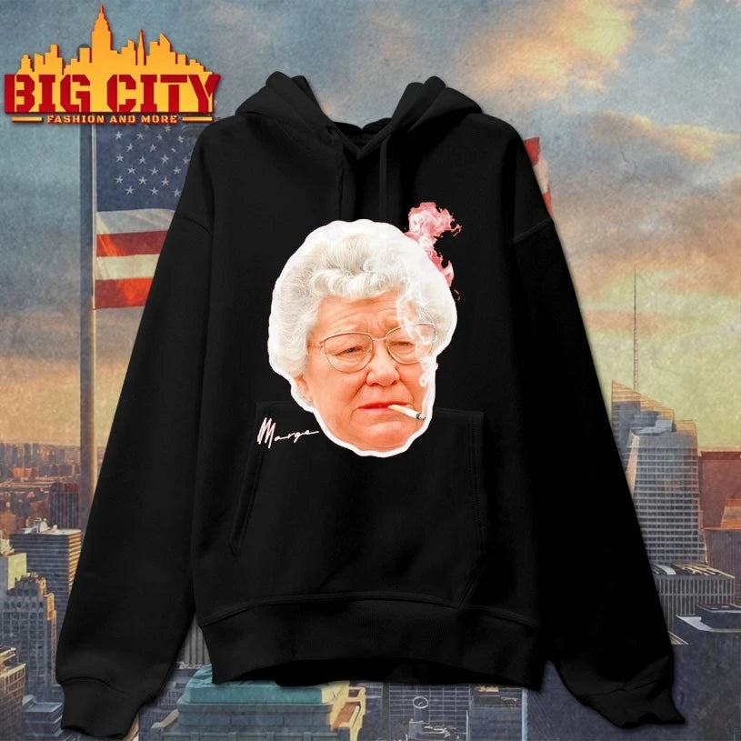 Large Marge Schott smoking Cincinnati Reds signature shirt