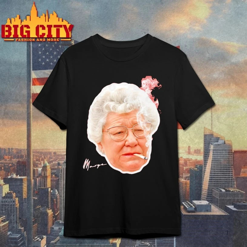 Large Marge Schott smoking Cincinnati Reds signature shirt
