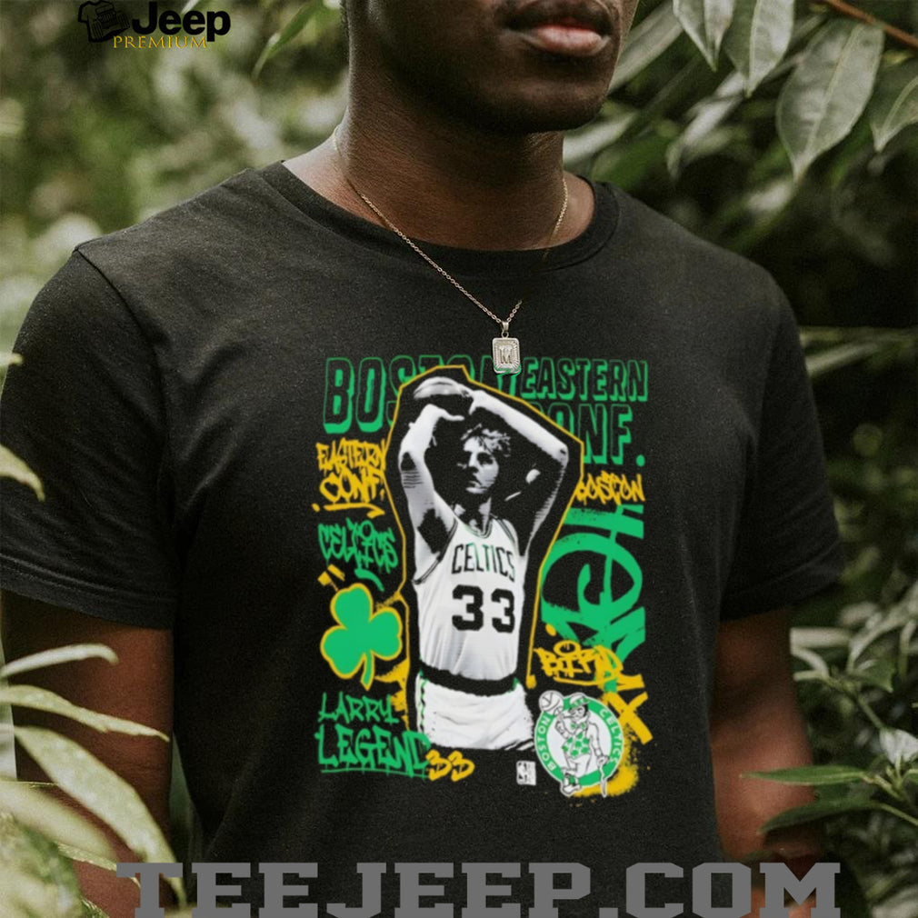 Larry Bird Boston Celtics Larry Legend Retro NBA Graphic T Shirt