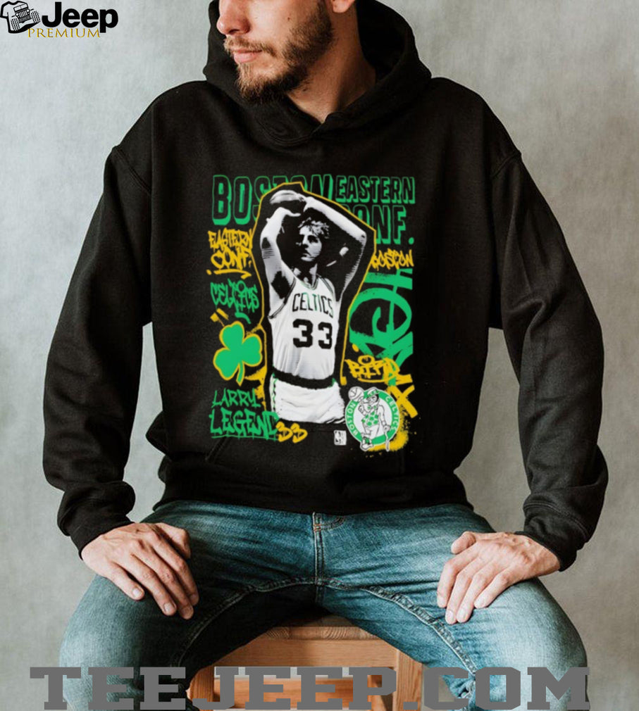 Larry Bird Boston Celtics Larry Legend Retro NBA Graphic T Shirt