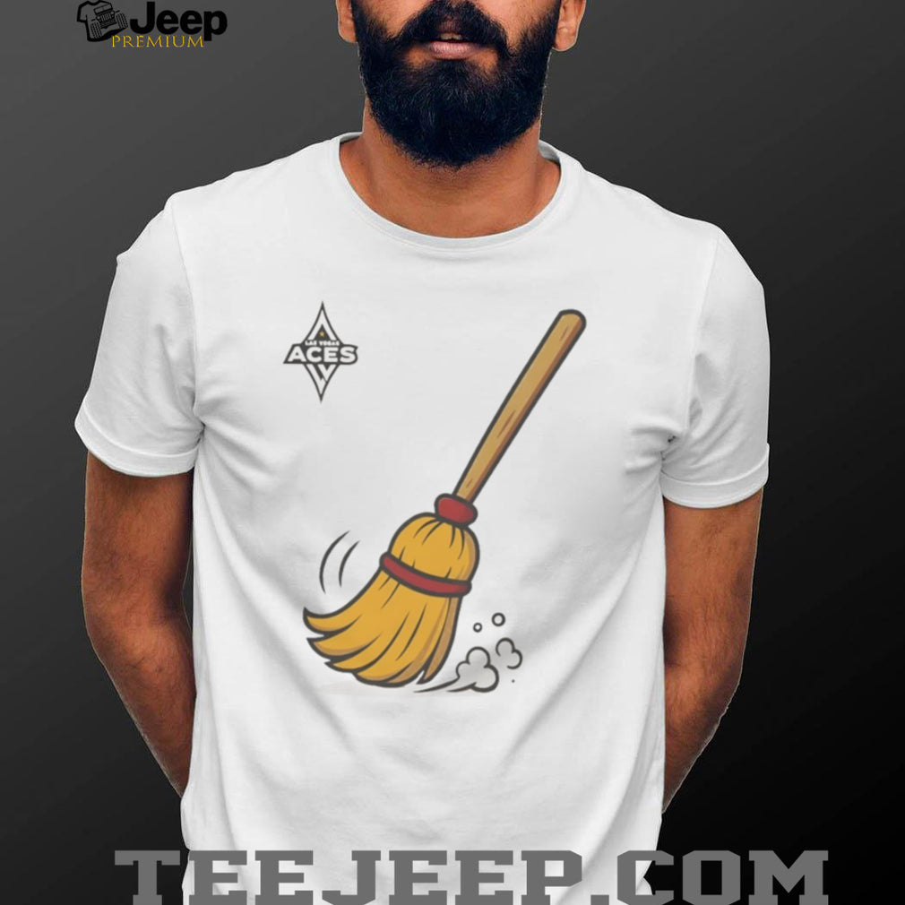 Las Vegas Aces WNBA Basketball Broom Sweep Graphic T Shirt